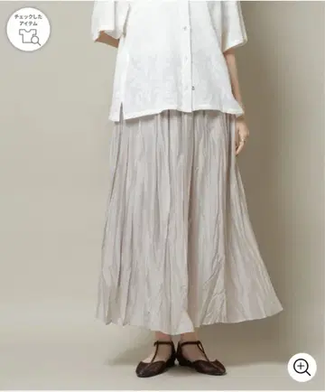 나노 유니버스 크링클 시어 스커트