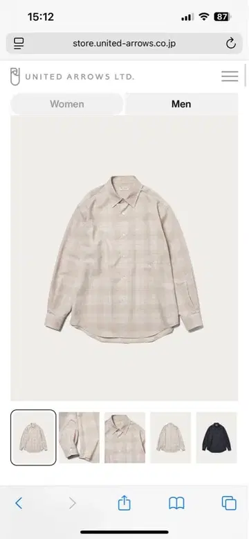 BEAUTY&YOUTH UNITED ARROWS 체크 셔츠