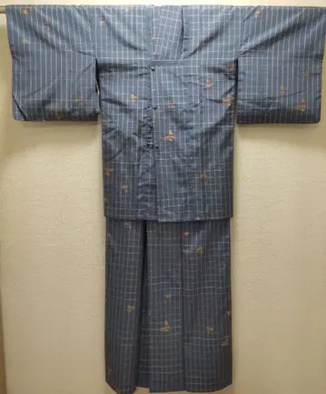 순수 실크 격자 나비 직조 요네자와 오리 앙상블 (899)