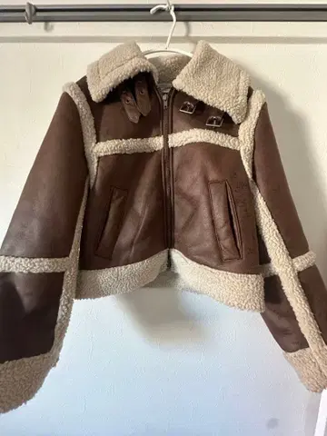 H&M 브라운 무스탕 코트 XS