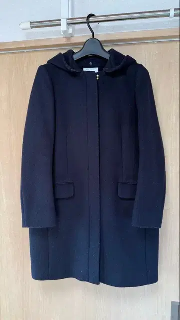 BEAUTY&YOUTH 후드 부착 네이비 코트 S