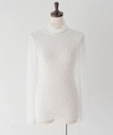 저널 스탠다드 레이스 하이넥 플레어 탑 시로