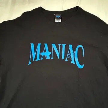MANIAC 블랙 M 사이즈 T셔츠