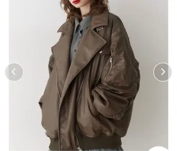 [ jouetie 쥬에티 ] 인조 가죽 라이더 MA-1 자켓