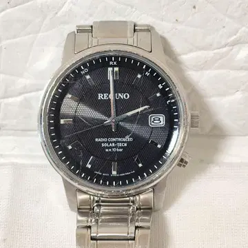 레그노 REGNO 전파 솔라 손목시계 남성용 날짜 시티즌