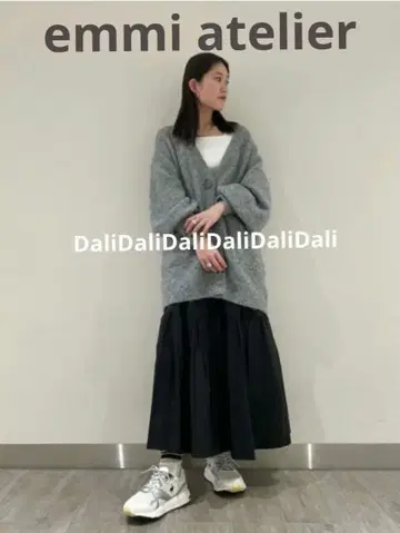 [ 새상품급 ] emmi atelier 푸들 니트 가디건 그레이