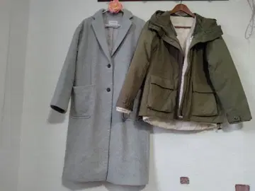 코트 후드 라이너 부착 자켓