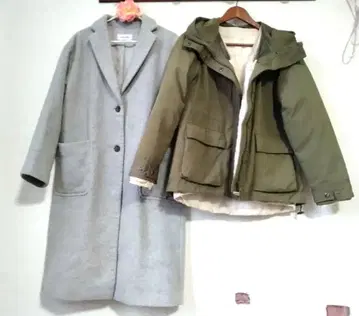 코트 후드 라이너 부착 자켓