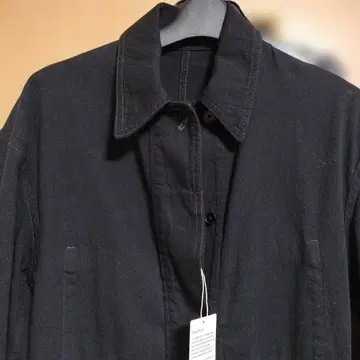 미사용 UNIQLO C 블랙 코튼 롱 코트