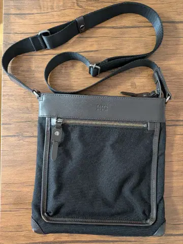 다케오 키쿠치 캔버스 가죽 숄더백