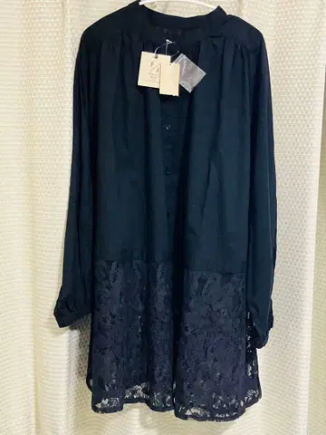 studio CLIP 레이스 튜닉 블라우스 ~새상품 원가 6,991엔~