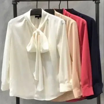 띠어리 보타이 블라우스 화이트 입학식 세미 포멀