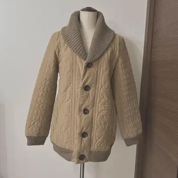 [새상품급] 슈퍼 하카 퀼팅 자켓 숄카라 베이지