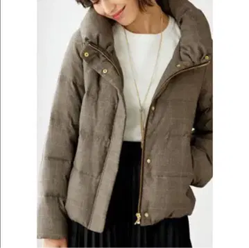 스타일 델리 글렌체크 다운 자켓 M