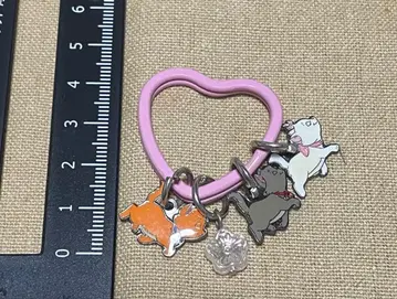 [레어] 오샤레캣 하트 키링 키홀더