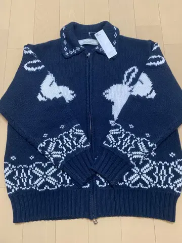 GU 로쿠 콜라보 네이비 집업 스웨터 M