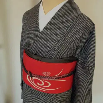 새상품 워셔블 기모노 - 나고야 오비 2세트