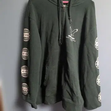 AE USA 다크 그린 후드티