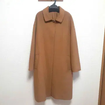 GU 울 혼방 스텐카라 코트 카멜