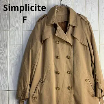 Simplicite 베이지 트렌치코트 77cm 길이 43cm 어깨 너비
