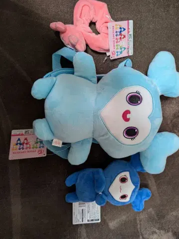 봉제 인형 세트 파랑과 핑크