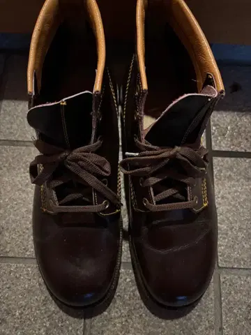 데드스탁 오란다군 브라운 가죽 부츠 남성용 밀리터리 부츠