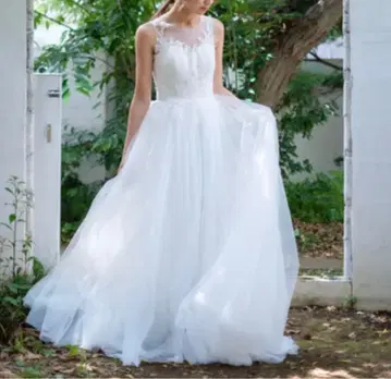 드레스 프로덕션 A라인 웨딩 드레스 W229