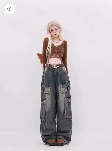 100StarS 빈티지 멀티 포켓 데님 RAY30 S 사이즈 Y2K