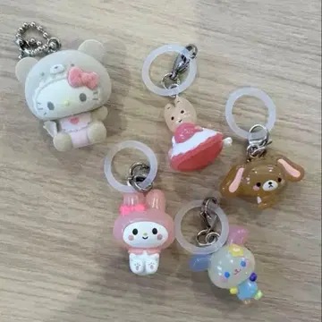 유루토 메지루시 액세서리 산리오 가챠 4개 세트 키티