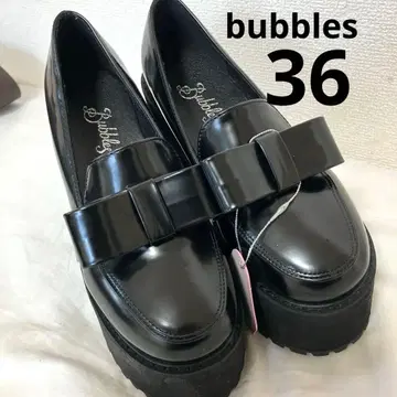 [ 새상품 ] bubbles 리본 통굽 신발