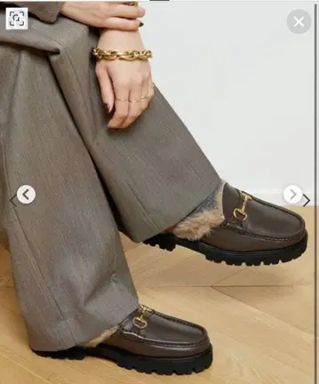 CAMINANDO FUR BIT LOAFER 로퍼 슬립온 브라운