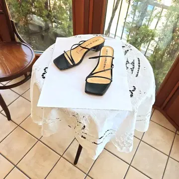 FABIO RUSCONI 블랙 스트랩 샌들