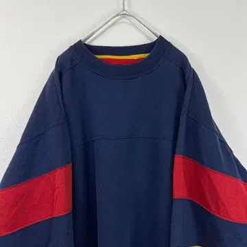 90s 1721 페이드 맨투맨 빈티지 네이비