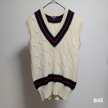 폴로 랄프로렌 나이가이 160 케이블 니트 베스트 울 레트로