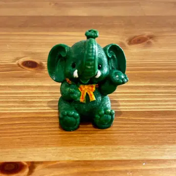 [레어] [쇼와 레트로] 그린 코끼리 피규어 입상