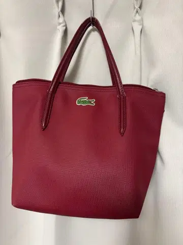 Lacoste 버건디 토트백