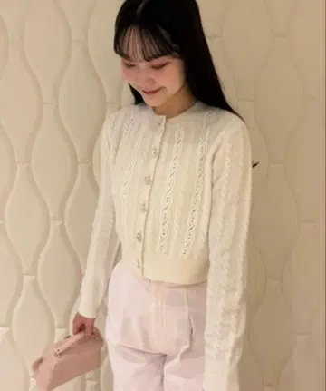 CELFORD 케이블 레이스 디자인 가디건