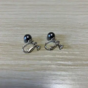 블랙 펄 실버 귀찌