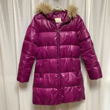 Pensee 후드 부착 퍼플 다운 자켓