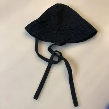 니트 스트랩 고블햇 라이트 블랙 니트 버킷햇 프리