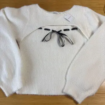 INGNI 리본 포함 화이트 니트