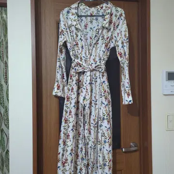 꽃무늬 롱 셔츠 원피스