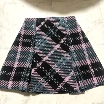 snidel 로빙 체크 미니 스커트