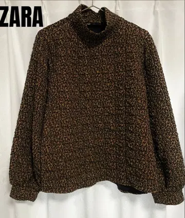 ZARA 애니멀 무늬 상의 L 사이즈 레오파드 무늬 브라운