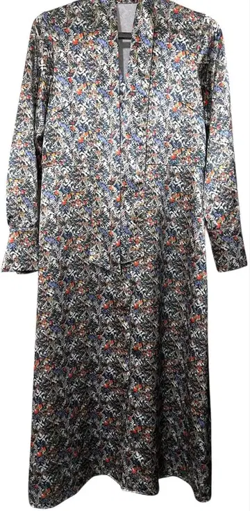 새상품급 유나이티드 애로우즈 롱 원피스 긴팔 보타이 리버티 광택