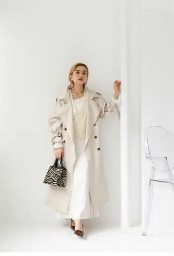Cara by Katrin TOKYO pleats trench coat
