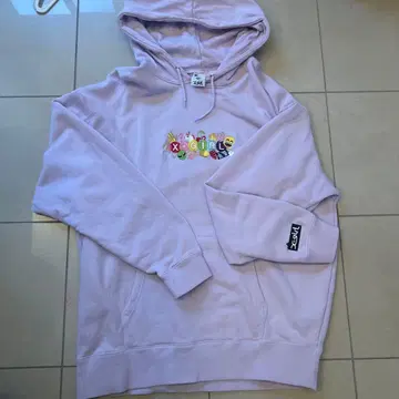 X-GIRL 라벤더 후드 부착 후드티