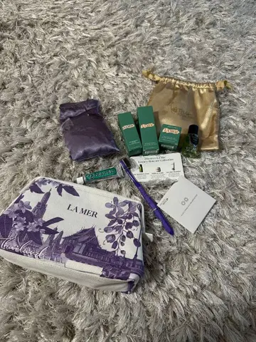 태국 항공 퍼스트 클래스 LA MEL 라메르 어메니티 파우치 세트