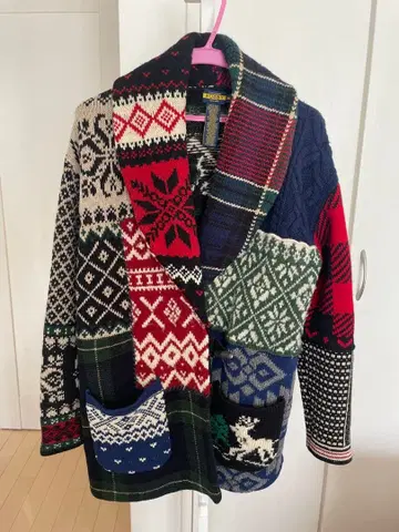 [ RUGBY ] 패치워크 니트 가디건