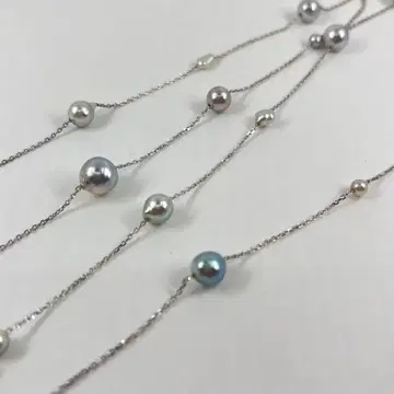 [ 새상품급 ] WG 펄 목걸이 화이트 골드